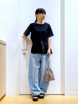 あおき@LAKOLE海老名さん(レディース・156cm)の夏コーディネート