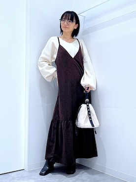 あおき@LAKOLE海老名さん（レディース・156cm）の冬コーディネート