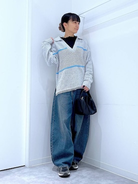 あおき@LAKOLE海老名さん（レディース・156cm）の冬コーディネート