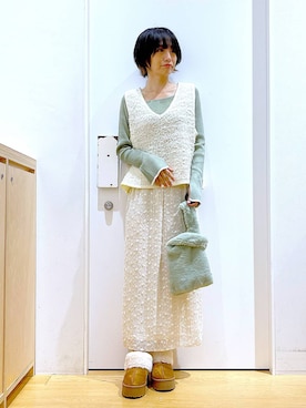 「LAKOLE（ラコレ）のアイテム（その他シューズ）」を使った、あおき@LAKOLE海老名さん（レディース・156cm）の秋コーディネート