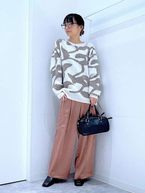 セール】花柄ジャガードニットプルオーバー / 593442（ニット/セーター