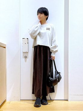 あおき@LAKOLE海老名さん（レディース・156cm）の冬コーディネート