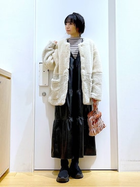あおき@LAKOLE海老名さん(レディース・156cm)の冬コーディネート