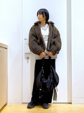 あおき@LAKOLE海老名さん（レディース・156cm）の冬コーディネート