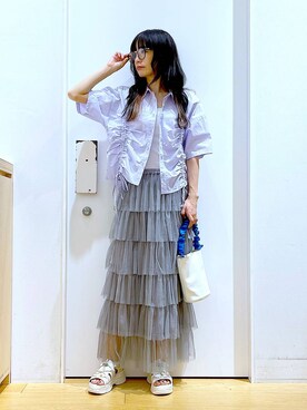 あおき@LAKOLE海老名さん（レディース・156cm）の夏コーディネート