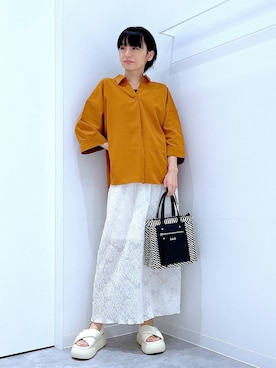 あおき@LAKOLE海老名さん（レディース・156cm）の夏コーディネート