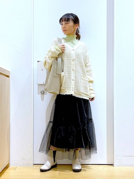 あおき@LAKOLE海老名さん（レディース・156cm）の冬コーディネート