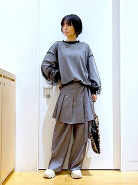 あおき@LAKOLE海老名さん(レディース・156cm)の冬コーディネート