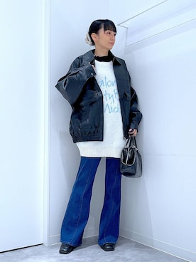 あおき@LAKOLE海老名さん(レディース・156cm)の冬コーディネート