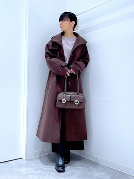 「アイテム（ヘアアクセサリー）」を使った、あおき@LAKOLE海老名さん（レディース・156cm）の冬コーディネート