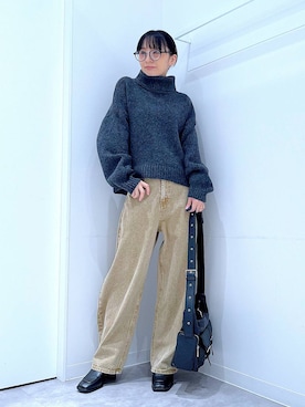 あおき@LAKOLE海老名さん（レディース・156cm）の冬コーディネート