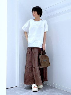 あおき@LAKOLE海老名さん（レディース・156cm）の夏コーディネート