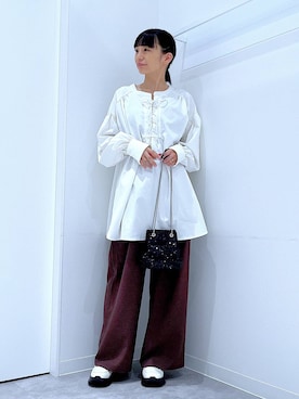 「LAKOLE（ラコレ）のアイテム」を使った、あおき@LAKOLE海老名さん（レディース・156cm）の秋コーディネート