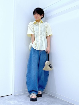 「LAKOLE（ラコレ）のアイテム（サンダル）」を使った、あおき@LAKOLE海老名さん（レディース・156cm）の夏コーディネート
