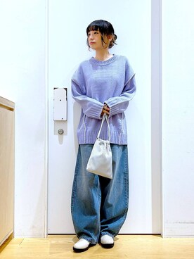 あおき@LAKOLE海老名さん（レディース・156cm）の冬コーディネート