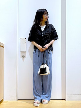 あおき@LAKOLE海老名さん（レディース・156cm）の春コーディネート