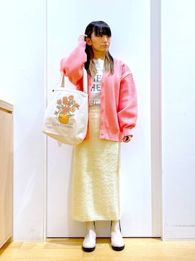 あおき@LAKOLE海老名さん（レディース・156cm）の冬コーディネート