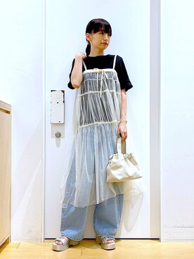 あおき@LAKOLE海老名さん(レディース・156cm)の夏コーディネート