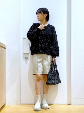 あおき@LAKOLE海老名さん（レディース・156cm）の冬コーディネート