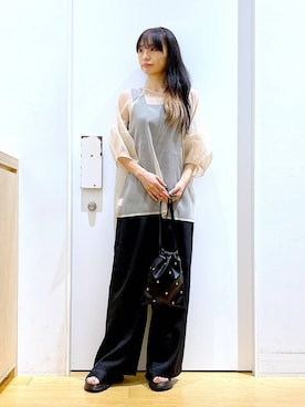 あおき@LAKOLE海老名さん（レディース・156cm）の夏コーディネート