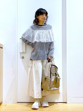 あおき@LAKOLE海老名さん（レディース・156cm）の春コーディネート