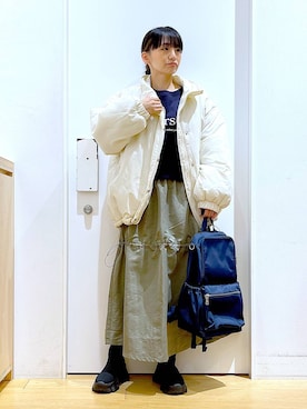 あおき@LAKOLE海老名さん（レディース・156cm）の冬コーディネート