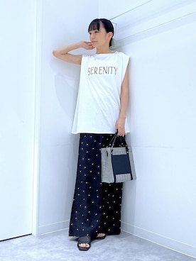 「LAKOLE（ラコレ）のアイテム（Tシャツ/カットソー）」を使った、あおき@LAKOLE海老名さん（レディース・156cm）の夏コーディネート