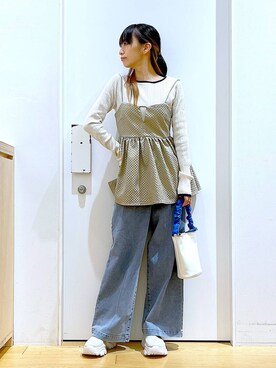 あおき@LAKOLE海老名さん(レディース・156cm)の春コーディネート