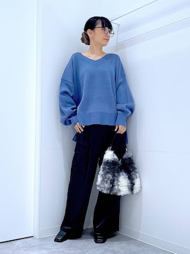 あおき@LAKOLE海老名さん（レディース・156cm）の冬コーディネート