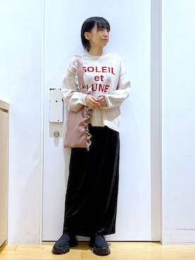 あおき@LAKOLE海老名さん（レディース・156cm）の冬コーディネート
