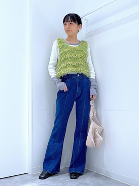 あおき@LAKOLE海老名さん（レディース・156cm）の春コーディネート