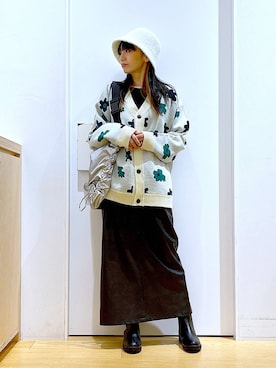 あおき@LAKOLE海老名さん(レディース・156cm)の冬コーディネート