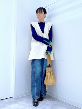 あおき@LAKOLE海老名さん（レディース・156cm）の冬コーディネート