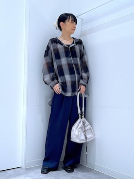 「LAKOLE（ラコレ）のアイテム（パンツ）」を使った、あおき@LAKOLE海老名さん（レディース・156cm）の春コーディネート