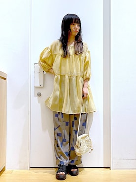 あおき@LAKOLE海老名さん(レディース・156cm)の夏コーディネート