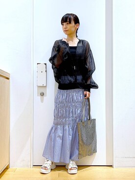 あおき@LAKOLE海老名さん（レディース・156cm）の夏コーディネート