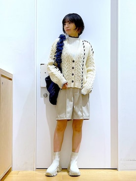あおき@LAKOLE海老名さん（レディース・156cm）の冬コーディネート