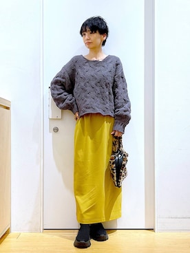 あおき@LAKOLE海老名さん（レディース・156cm）の冬コーディネート