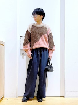 あおき@LAKOLE海老名さん（レディース・156cm）の冬コーディネート
