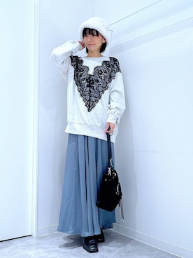 あおき@LAKOLE海老名さん(レディース・156cm)の冬コーディネート