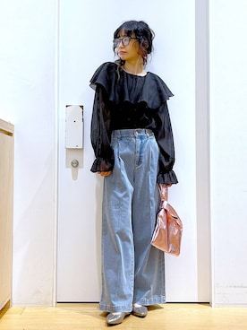 あおき@LAKOLE海老名さん（レディース・156cm）の春コーディネート