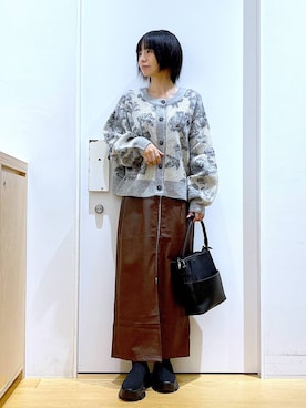 あおき@LAKOLE海老名さん(レディース・156cm)の冬コーディネート