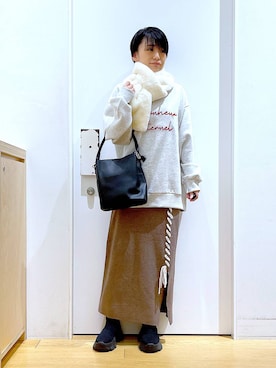 あおき@LAKOLE海老名さん(レディース・156cm)の冬コーディネート