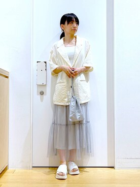 あおき@LAKOLE海老名さん(レディース・156cm)の夏コーディネート
