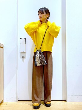 あおき@LAKOLE海老名さん（レディース・156cm）の冬コーディネート