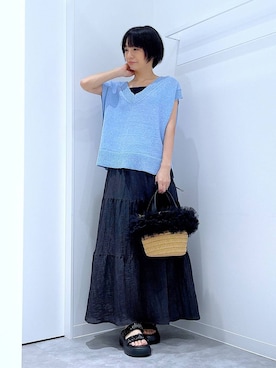 あおき@LAKOLE海老名さん（レディース・156cm）の夏コーディネート