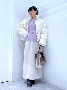 あおき@LAKOLE海老名さん(レディース・156cm)の冬コーディネート