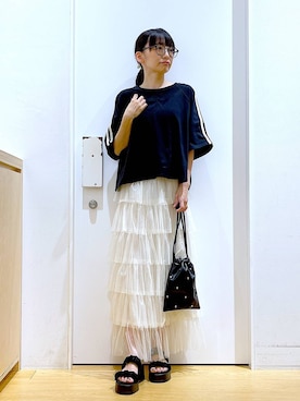 あおき@LAKOLE海老名さん（レディース・156cm）の夏コーディネート