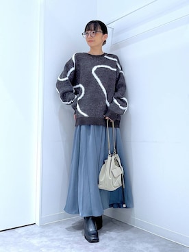 あおき@LAKOLE海老名さん(レディース・156cm)の冬コーディネート