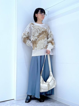 あおき@LAKOLE海老名さん（レディース・156cm）の冬コーディネート